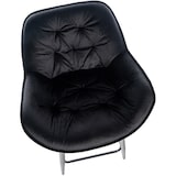 thumbnail of Barhocker Gibson Samt Sitzhöhe 76 cm schwarz