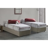 thumbnail of Dmora Einzelbett Anita, Containerbett mit Kunstlederbezug, 100% Made in Italy, Seitliche Öffnung, inklusive Matratze Cm 80x190, Turteltaube