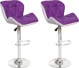 thumbnail of Décoshop26 - 2x Barhocker Tresenstühle höhenverstellbar lila Kunststoff verchromtes Stahlgestell 04_0000118