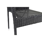 thumbnail of METRO PROFESSIONAL Cadeira de exterior empilhável Mohim,com braços e almofada, rattan PE, preto