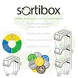 thumbnail of Keden - Set di 3 contenitori per rifiuti Sortibox per raccolta differenziata Grigio 3x25L
