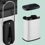 thumbnail of Relaxdays Mülleimer Wandmontage, 5 Liter, Einhängen oder Kleben, Inneneimer, Küchenabfalleimer, Badmülleimer, weiß