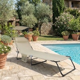 thumbnail of VCM Sonnenliege Bindox Creme L. 185 x H. 24 x B. 55 cm