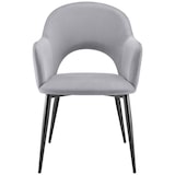 thumbnail of tectake Cadeira de jantar Sachel, aspecto veludo, estofada, 120 kg - Conjunto de 6 cinzento claro