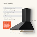 thumbnail of Klarstein Victoria Dunstabzugshaube 60cm Retro-Design 644,5m³/h 2 LED-Lampen Schwarz