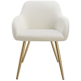 thumbnail of tectake  Chaise élégante aspect corde avec forme ergonomique crème/doré - 405405