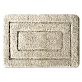 thumbnail of Badteppich Atlantis - extra flauschig & schnelltrocknend - Badezimmerteppich mit rutschsicherer Rückseite - Badematte (Beige, 70 x 120 cm)