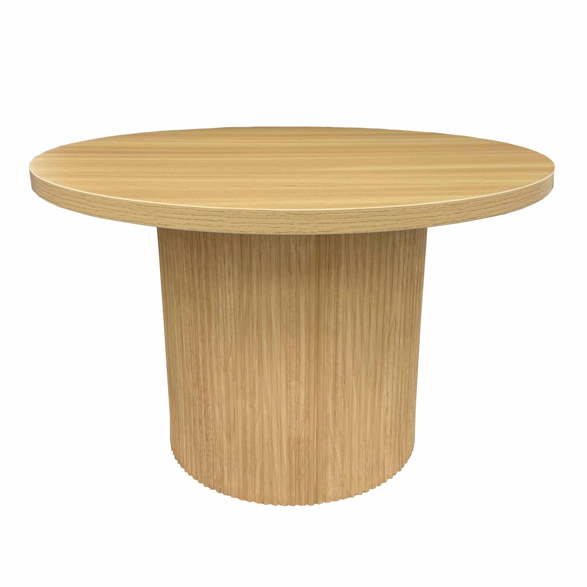 Tavolino rotondo scandinavo 70 cm FSC in legno chiaro