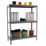 thumbnail of SimonRack Industrieregal, 1500x1200x450 mm, 600 kg am Biegepunkt, 3 Metallböden, Garagenregal, Grau/Verzinkt- Simonforte