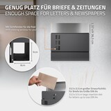 thumbnail of ECD Germany Standbriefkasten Anthrazit Edelstahl 120 cm mit Zeitungsfach, Postkasten Anthrazit-Silber, pulverbeschichtet