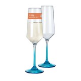 thumbnail of Milano Champagnerglas blue line 2er Set aus Polycarbonat 280 ml bruchfest BPA-frei leicht ideal für Prosecco Sekt