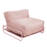thumbnail of Chauffeuse pour salon de jardin modulable avec structure rose poudré, L 97 x l 97 x h 77 cm Oviala
