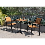 thumbnail of METRO PROFESSIONAL Mesa bistro Lynx, aluminio/madera de eucalipto, 60 x 60 cm, cuadrada, negro