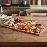 thumbnail of Tabla de Servir y Picar COSHANO, de Bambú con asa, Plato de Aperitivos para Charcutería