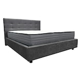 thumbnail of Letto contenitore matrimoniale 160x190 cm con rete ortopedica a doghe, tessuto Enjoy, made in Italy - 23 Ash