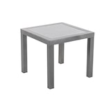 thumbnail of Mesa auxiliar de jardín, Tamaño: 50x50x45 cm, Aluminio reforzado color antracita, Tablero de cristal templado estilo cerámica