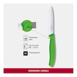 thumbnail of Victorinox coltello spelucchino Verde lama liscia cm 10