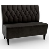 thumbnail of Gastro Sitzbank Paris | 160 cm breit | Samtstoff in Schwarz | Diamant | Dinerbank