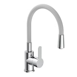 thumbnail of Küchenarmatur FLEXO, biegsamer Wasserhahn Küche, wassersparende Mischbatterie Küche, Spültischarmatur in Chrom/Grau