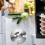 thumbnail of WellHome - Auf der Arbeitsplatte eingebauter Abfalleimer mit 5-Liter-Edelstahldeckel Blau