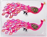 thumbnail of 2 Christbaumschmuck Anhänger Pfau 20cm Kunststoff Glitzer Weihnachtsbaumanhänger Weihnachtskugeln Weihnachtsdeko Bruchsicher Pink