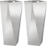 thumbnail of vidaXL Pflanzkübel 2 pcs Silber 30 x 30 x 75 cm Edelstahl