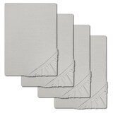 thumbnail of 4er-Set CloudComfort Basic Spannbettlaken silbergrau 90 x 190 - 100 x 200 cm