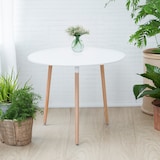 thumbnail of Mesa lateral redonda de cozinha-jantar estilo nórdico. Modelo Aria, FURNITURE STYLE. Medidas: 72x60.