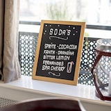 thumbnail of Securit® Woody Wandbord - Gelakt teak houten afwerking - Inclusief krijtstift en montagemateriaal - 30x40cm