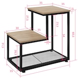 thumbnail of tectake Tavolino Halifax 60,5 x 35,5 x 60,5 cm - Industriale legno chiaro, rovere Sonoma - 404272