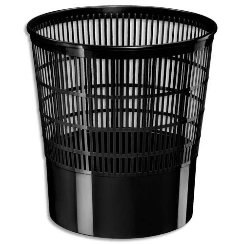 Corbeille à papier First, 16 L, en polypropylène recyclé, coloris noir