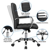 thumbnail of Yaheetech Bürostuhl, ergonomischer Schreibtischstuhl, Drehstuhl bis 130 kg belastbar, höhenverstellbarer Bürodrehstuhl mit Armlehnen, Schwarz