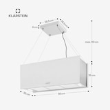 thumbnail of Klarstein Kronleuchter XL Inselabzugshaube 90cm Umluft 590m³/h LED Touch weiß Weiß