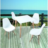 thumbnail of MF - Mesa de Cocina Modelo NURY  (SU) - Fabricada en Madera, Tapa de Madera Lacada en Blanco 80 x 80 cms -