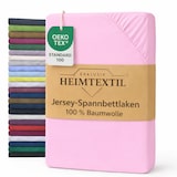 thumbnail of EXKLUSIV HEIMTEXTIL Jersey Spannbettlaken 120 x 200 cm Rosa 100% Baumwolle Öko - Tex Zertifiziert Bed-Sheet Bettlaken Spannbetttuch