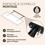 thumbnail of CASARIA® 3x Wandregal 50cm Holz Hochglanz Schwarz Regal