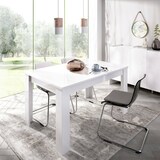 thumbnail of Dmora Tavolo allungabile Midland, Consolle estensibile per sala da pranzo, Tavolo apribile da cucina con prolunga, 140/190x90h78 cm, Bianco lucido