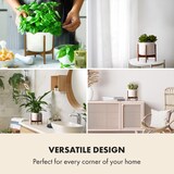 thumbnail of Thorn Blumentopf mit Ständer 50er Jahre Stil 2 GrößenWeiß