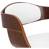 thumbnail of Chaise retro Kingston en similicuir Noyer / Blanc