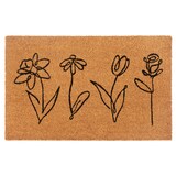 thumbnail of NYVI Fußmatte Kokos - 40x70 cm Rechteckig - Flowers