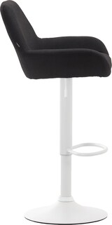 thumbnail of DELUKE® Barhocker 2er Set DUBLIN - Schwarz, Stoff, Weiß | Barhocker mit Lehne Barstuhl Tresenhocker Tresenstuhl Kneipenhocker Kneipenstuhl