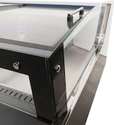 thumbnail of Romux® Kühltheke für Feinkost mit Niedrigem Gebogenem Glas Schwarz 420 Liter Umluftkühlung 180 cm | Professionelle Kühlvitrinen