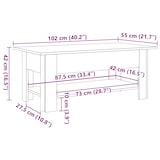 thumbnail of Table basse vieux bois 102x55x42 cm bois d'ingénierie Modèle Fusion Horizon