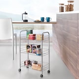 thumbnail of Carrinho de rolamento multiusos 3 níveis Prateado