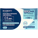 thumbnail of Caja 5 mascarillas FPP3 con válvula blanco RADEX