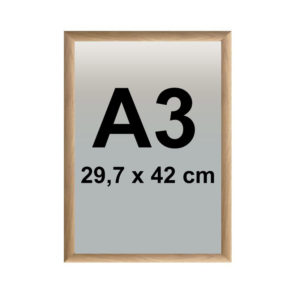 Cadre Clic-Clac A3 finition Bois Hetre clair