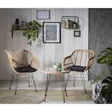thumbnail of Möbilia Garten Sitzgruppe 5-tlg aus Polyrattan | 2 Stühle inkl. Sitzkissen | Tisch B 52 x T 52 x H 54 cm | natur-schwarz | 10020005 | Serie GARTEN