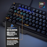 thumbnail of Titanwolf Gaming-Tastatur, mechanisches Keyboard, Anti-Ghosting, Kailh Blue, LED-Beleuchtung