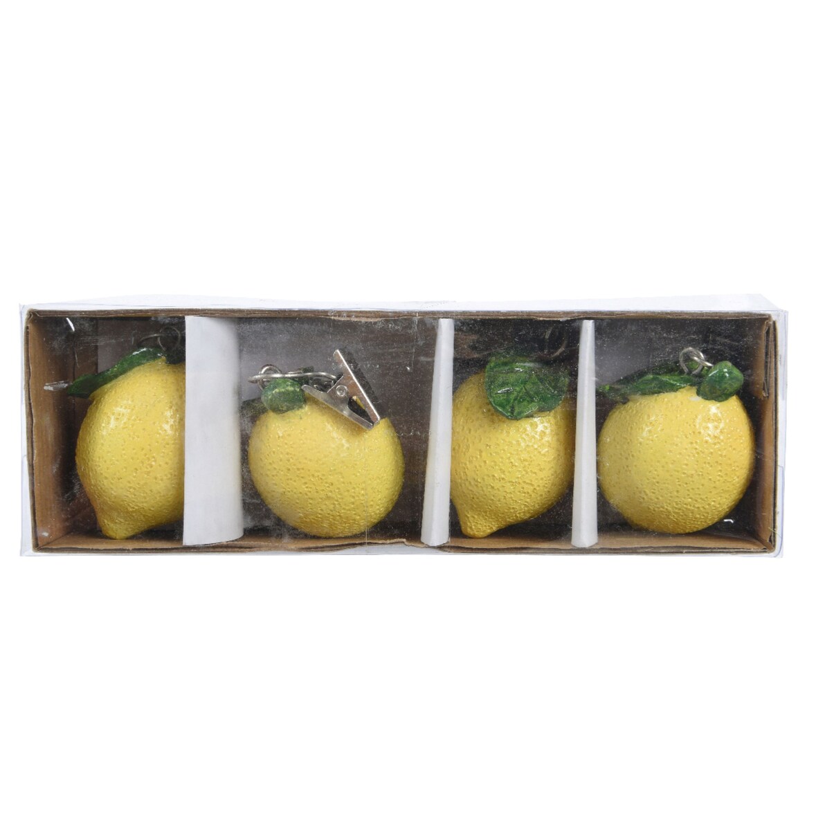 4 Tischdeckenbeschwerer Zitrone 16x5x4cm Keramik Tischdeckengewichte Gewichte zum Beschweren Tischdecken Beschwerer Tischtuchhalter Tischtuchgewichte
