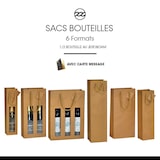 thumbnail of Borsa 3 bottiglie con finestra kraft marrone manici con cordini per 100 unità – Gimex